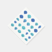 青い貝殻 スタンダードカクテルナプキン (角)