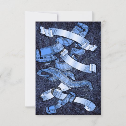 青い責任式のおもしろいな応答カード 出欠カード (裏面)