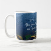 青い賛美海新年キリスト教聖句 コーヒーマグカップ (左)