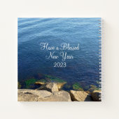 青い賛美海新年キリスト教聖句 ノートブック (裏面)