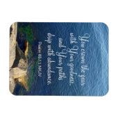 青い賛美海新年キリスト教聖句 マグネット (横)