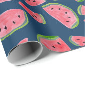 青い贈り物のラップ水色に野生のスイカ ラッピングペーパー (ロールコーナー)