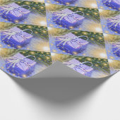 青い贈り物，ユニーク光沢のあるラッピング紙,カラフル, ラッピングペーパー (角)