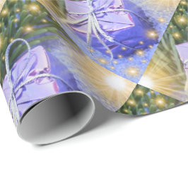 青い贈り物，ユニーク光沢のあるラッピング紙,カラフル, ラッピングペーパー