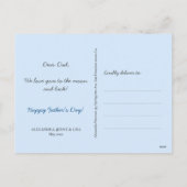 青い赤いオレンジ色のカスタム風船の写真お父さんの日 シーズンポストカード (裏面)