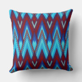 青い赤いジグザグ クッション (裏面)