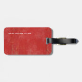 青い赤いモダンストライプの旅行 ラゲッジタグ (裏面横)