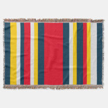 青い赤い黄色のストライプ