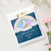 青い赤ちゃんシャワーかわいいペンギン動物 フェイバーバッグ (封をした状態)