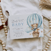 青い赤ちゃんシャワーの招待状を待つことができる 招待状