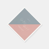 青い赤ちゃんシャワー性別が表示される スタンダードカクテルナプキン (角)