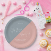 青い赤ちゃんシャワー性別が表示される ペーパープレート (パーティー)