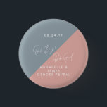 青い赤ちゃんシャワー性別が表示される 缶バッジ<br><div class="desc">ピンク色の赤ちゃんシャワー性別</div>