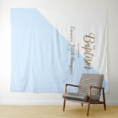 青い赤ちゃん男の子の現代的な洗礼の背景 タペストリー (インサイチュ(横))