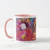 青い赤と黄色の3つのカーニバルマスク マグカップ (左)