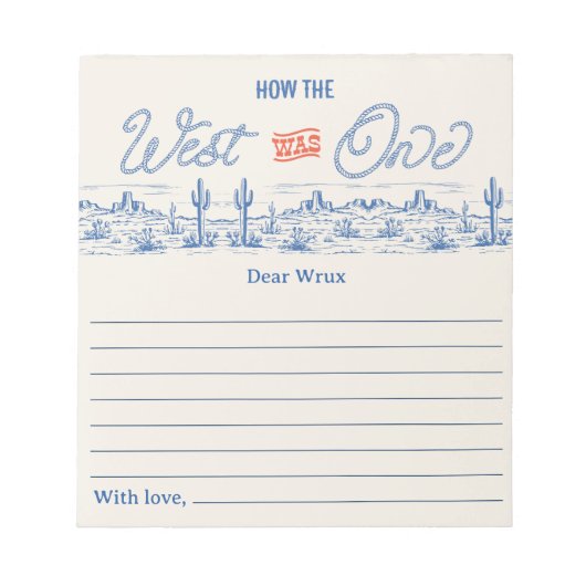 青い赤どのように西は一度カプセルだった ノートパッド (正面)