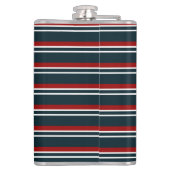 青い赤のユニフォームストライプ フラスク (裏面)
