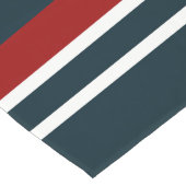 青い赤のユニフォームストライプ ロングテーブルランナー (コーナー)