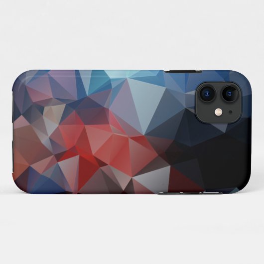 青い赤の抽象芸術角錐パターンケース – メイトiPhone Case-Mate iPhoneケース (裏面(横))