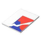 青い赤の白いフラグの色 ノートパッド (回転)