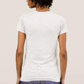 青い赤の白いフラグの色 Tシャツ (裏面)