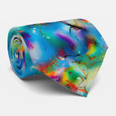 青い赤の黄色の緑の水の色の抽象化 ネクタイ (ロール)