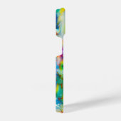 青い赤の黄色の緑の水の色の抽象化 iPhoneケース (右側面)