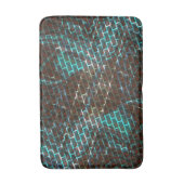 青い赤みがかった錆、傷、小さなレンガまたはグリッド バスマット (正面縦)