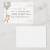 青い赤ん坊のシャワーを待つことができる エンクロージャーカード (正面/裏面)