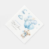 青い赤ん坊のシャワーを待つことができる スタンダードランチョンナプキン (角)