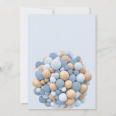 青い赤ん坊のシャワーを待つことができる 招待状 (裏面)