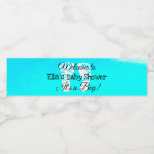 青い赤パーソナライズされたちゃんシャワーボトルラベル ペットボトルラベル (シングルラベル)