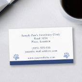 青い足とカスタム写真の獣医の獣医の病院 名刺