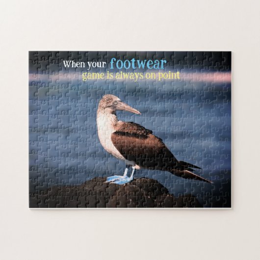 青い足のガネット ジグソーパズル (横)