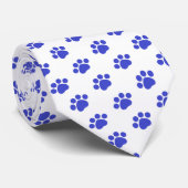 青い足のプリントパターン ネクタイ (ロール)