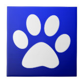 青い足のプリント タイル (正面)