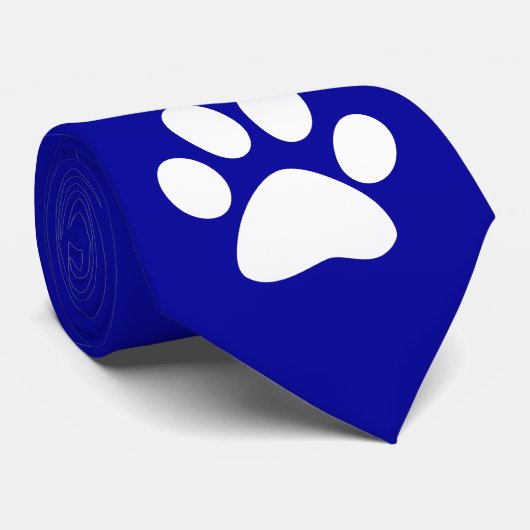 青い足のプリント ネクタイ (ロール)