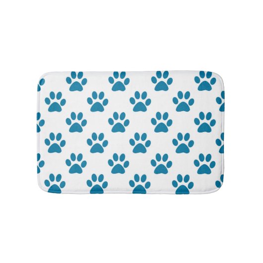 青い足のプリント バスマット (正面)