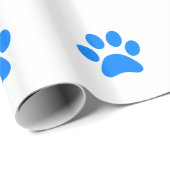 青い足のプリント ラッピングペーパー (ロールコーナー)