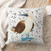 青い足の鳥ボビー枕 クッション (ブランケット)