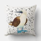 青い足の鳥ボビー枕 クッション (正面)