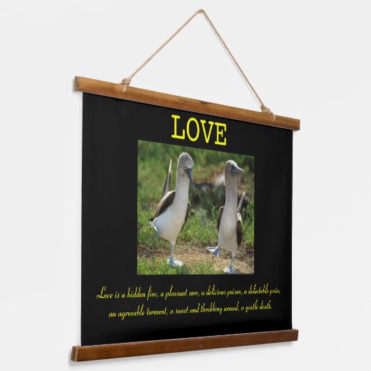 青い足は恋をする 吊り下げ型タペストリー (傾斜あり)