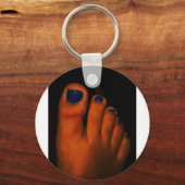 青い足指 キーホルダー (正面)