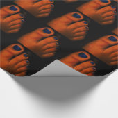 青い足指 ラッピングペーパー (角)