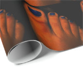 青い足指 ラッピングペーパー (ロールコーナー)