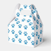 青い足跡のパターン フェイバーボックス (裏面サイド)