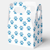 青い足跡のパターン フェイバーボックス (オープン)