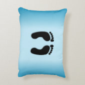 青い足跡 アクセントクッション (裏面(縦))