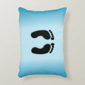 青い足跡 アクセントクッション (正面(垂直))