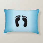 青い足跡 アクセントクッション (裏面)